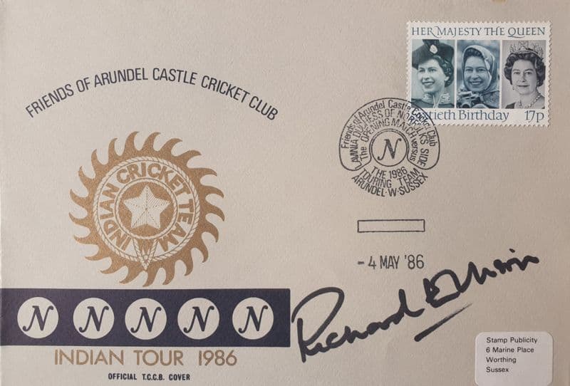 Arundel India Tour Cover (1986) SIGNED Richard Ellison