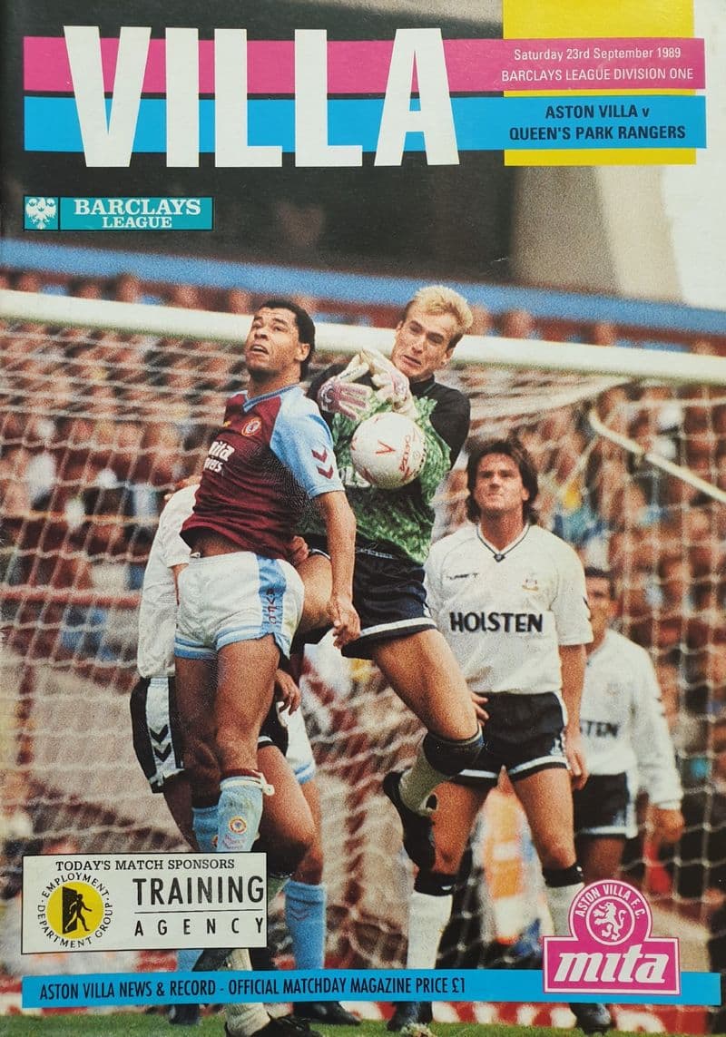 Aston Villa v QPR, Div 1 (1989, Sep 23rd)