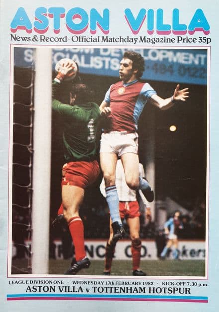 Aston Villa v Tottenham, Div 1 (1982, Feb 17th)