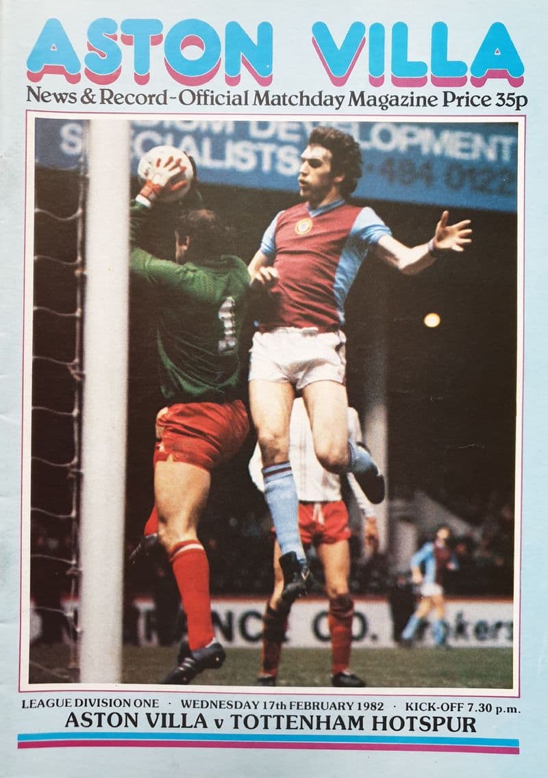 Aston Villa v Tottenham, Div 1 (1982, Feb 17th)