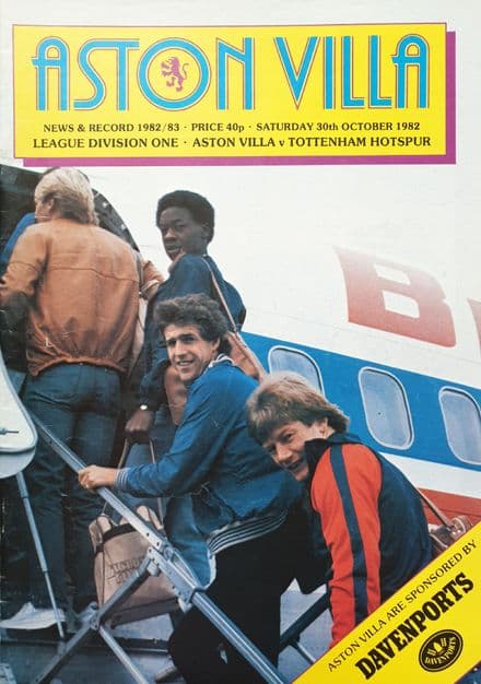 Aston Villa v Tottenham, Div 1 (1982, Oct 30th)