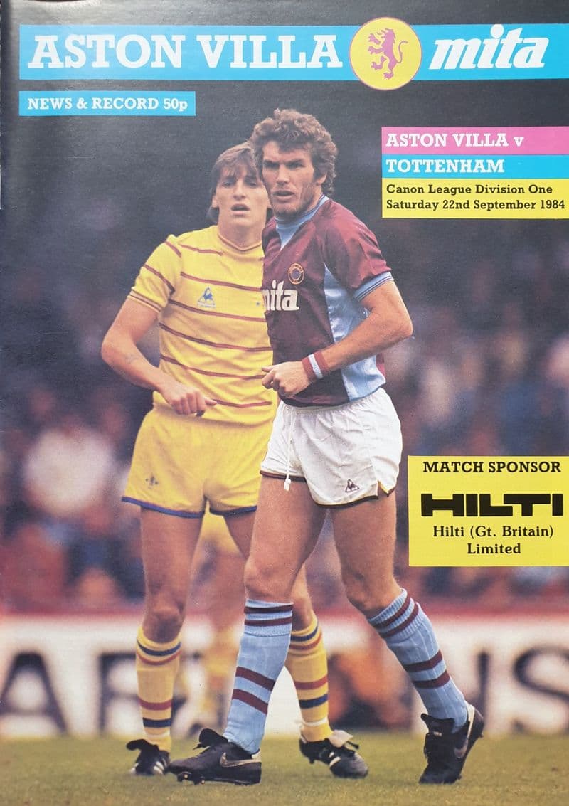 Aston Villa v Tottenham, Div 1 (1984, Sep 22nd)