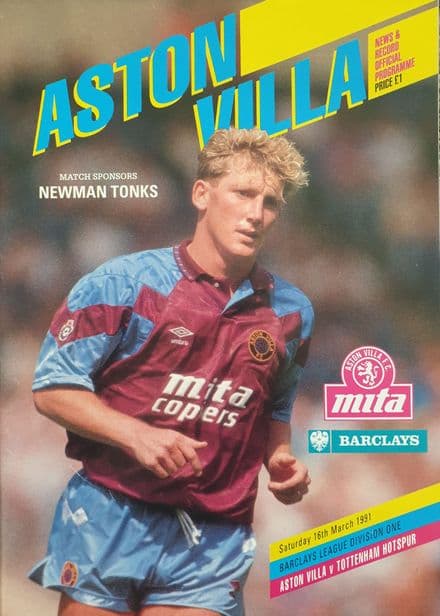 Aston Villa v Tottenham, Div 1 (1991, Mar 16th)