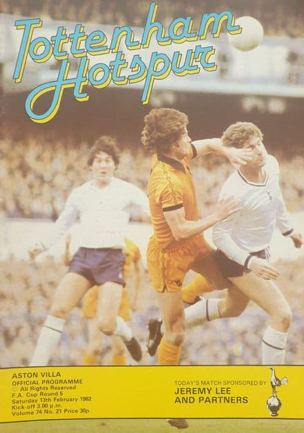 Aston Villa v Tottenham, FA Cup (1982, Feb 13th)