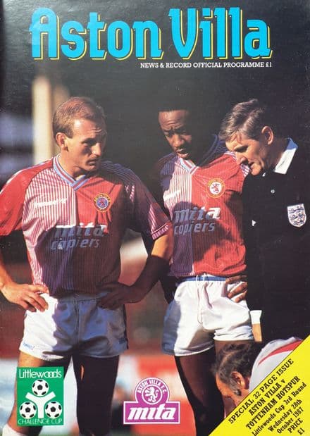 Aston Villa v Tottenham, Littlewoods Cup (1987, Oct 28th)