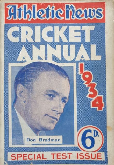 Athletic News Cricket Annual 1934 (Very Good Copy)