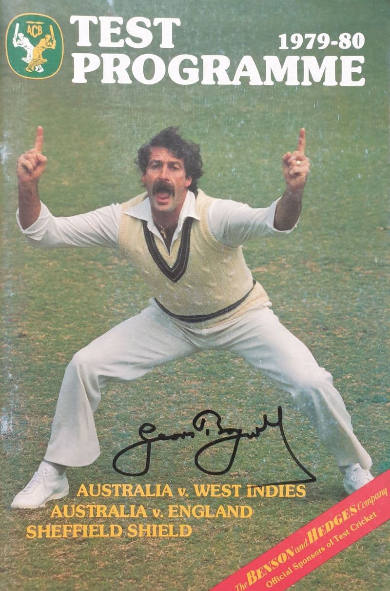 Australia Test Programme (1979-80) SIGNED