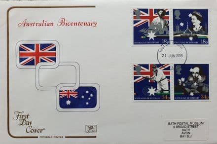 Australian Bicentenary 1988 FDC (Cotswold Covers)