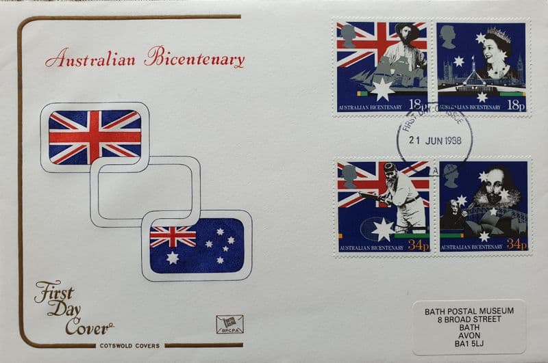 Australian Bicentenary 1988 FDC (Cotswold Covers)