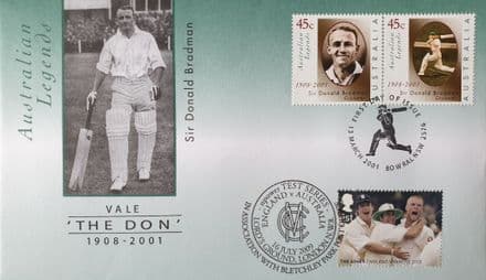 Australian Legends Sir Don Bradman FDC (2001)