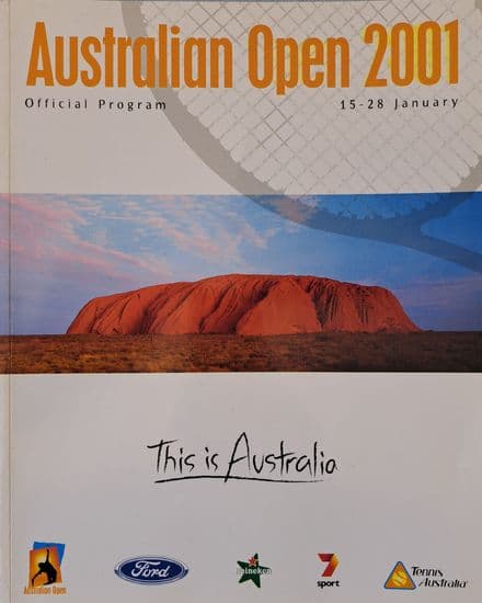 Australian Open Programme (2001) plus Schedule & Draw (Jan 17th)
