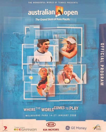 Australian Open Programme (2008) plus Schedules & Draw (Jan 24th & 27th)