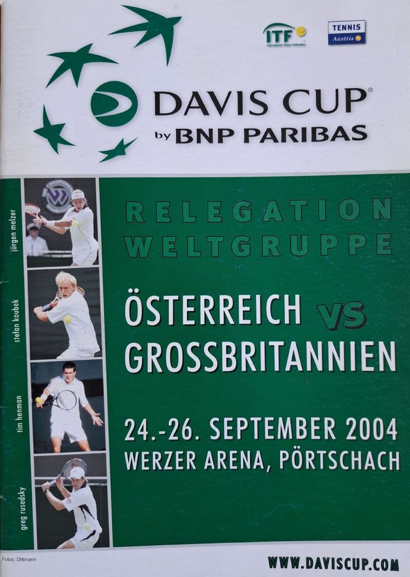 Austria v GB Davis Cup Programme (2004, Sep 24th-26th)