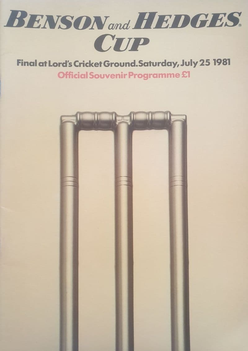 B&H Cup Final (1981, Jul 25th)