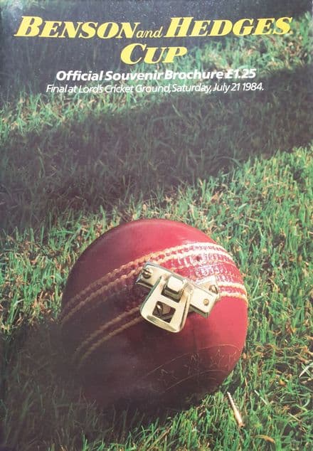 B&H Cup Final (1984, Jul 21st) plus Scorecard
