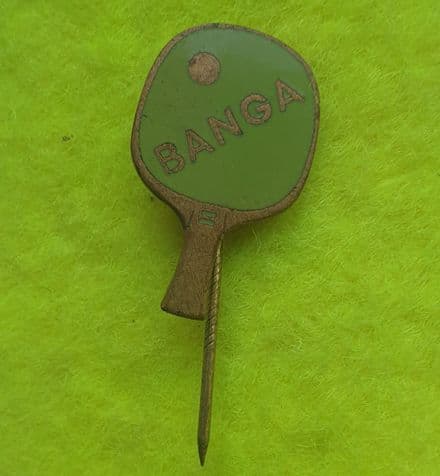 Banga Green Enamel Stick Pin Badge