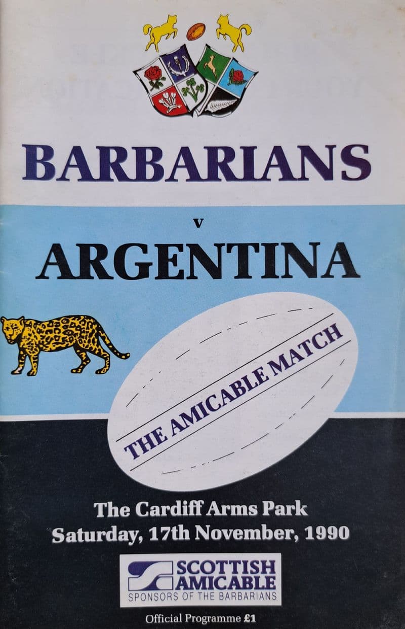 Barbarians v Argentina (1990, Nov 17th)