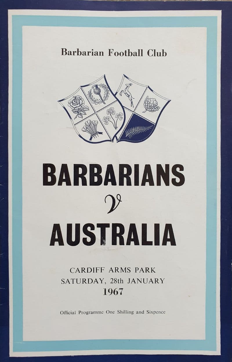 Barbarians v Australia (1967, Jan 28th)