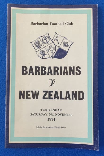 Barbarians v New Zealand (1974, Nov 30th)