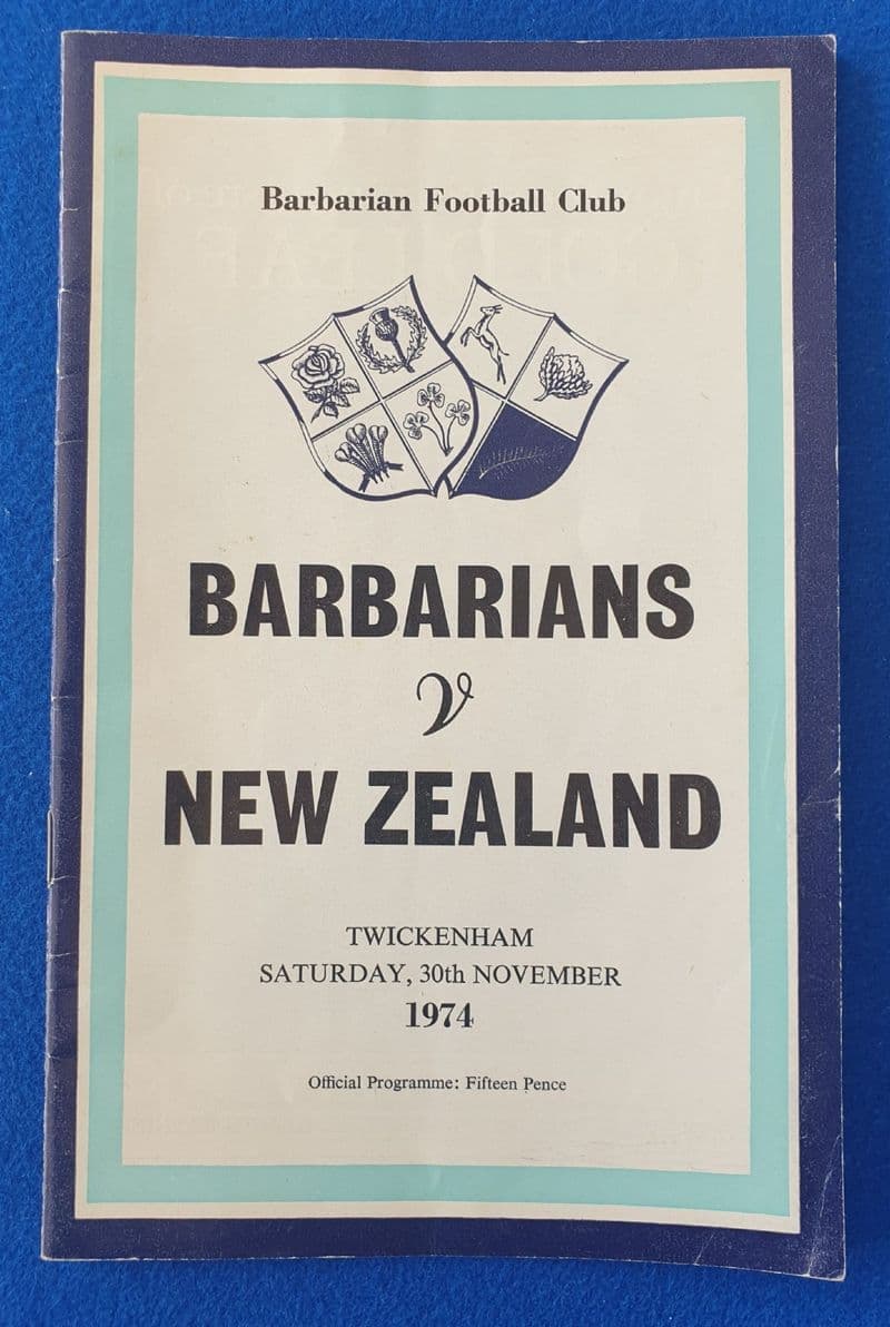 Barbarians v New Zealand (1974, Nov 30th)