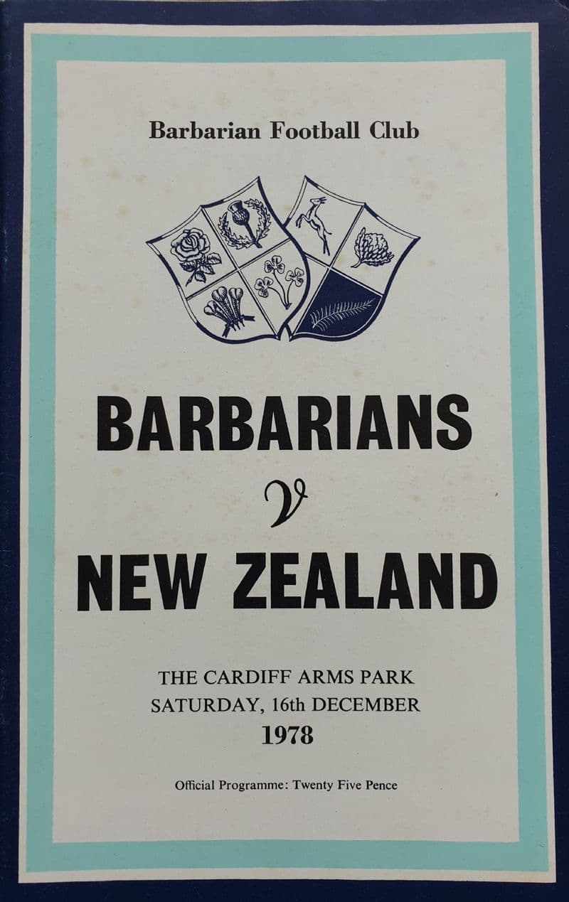 Barbarians v New Zealand (1978, Dec 16th) Good Copy
