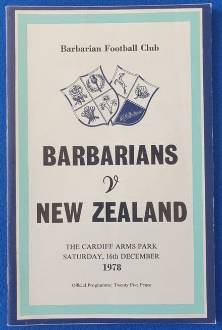 Barbarians v New Zealand (1978, Dec 16th) V GOOD