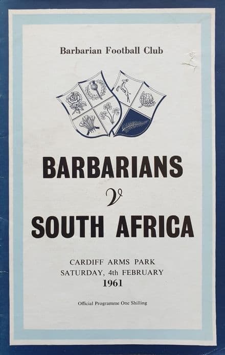 Barbarians v South Africa (1961, Feb 4th)