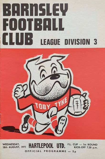 Barnsley v Hartlepool, League Cup (1971, Aug 18th)