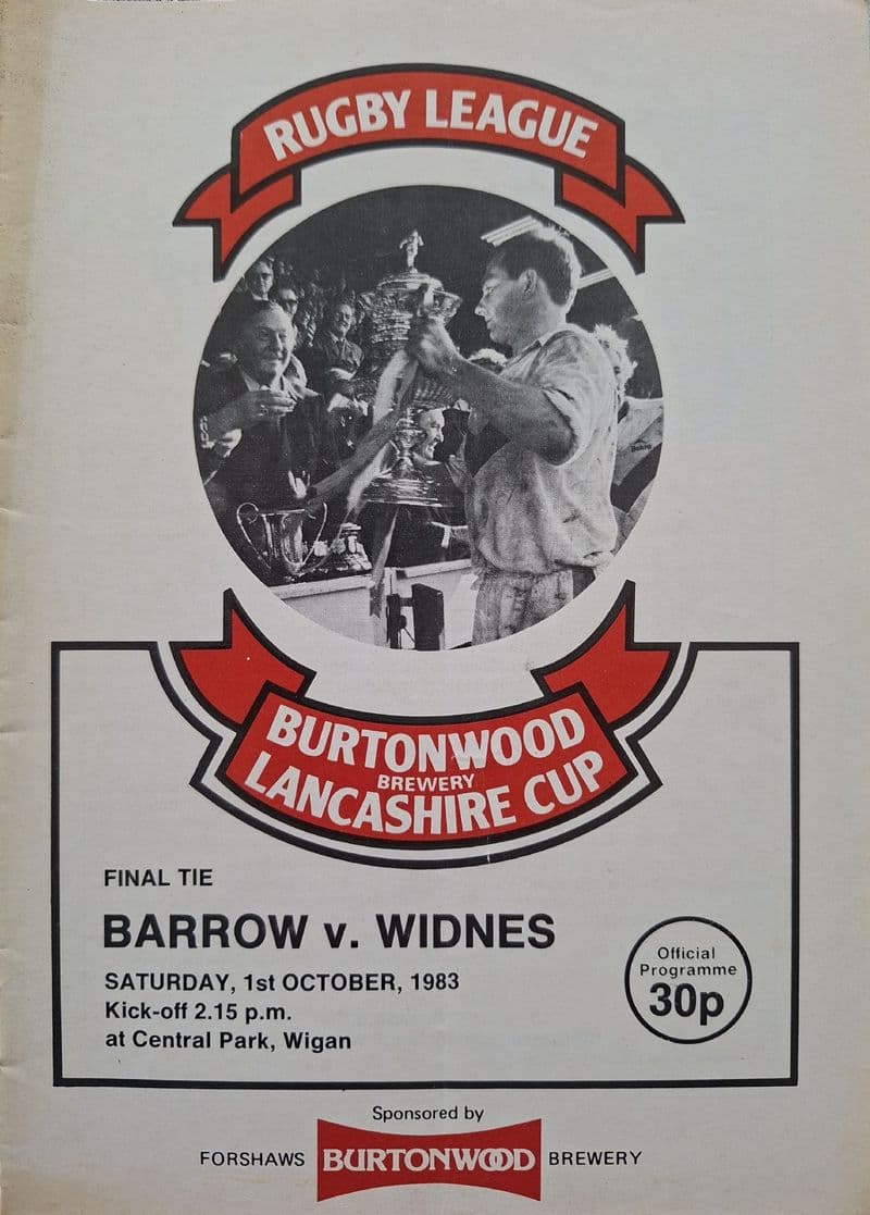 Barrow v Widnes, Lancs Cup F (1983, Oct 1st)