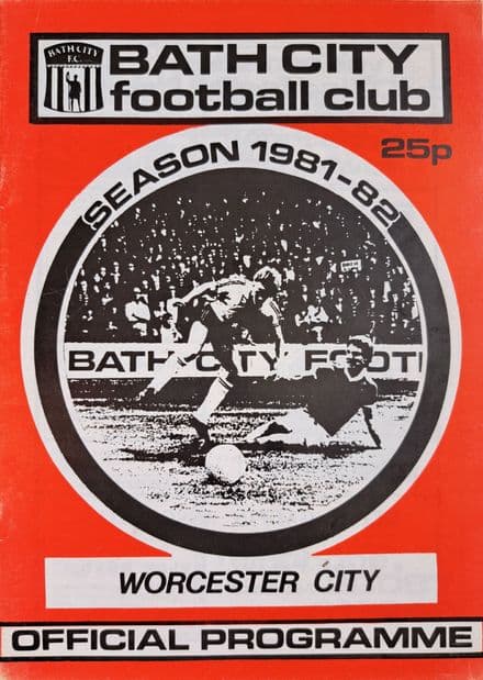 Bath City v Worcester City, Alliance Prem (1981, Nov 25th) plus Team Sheets