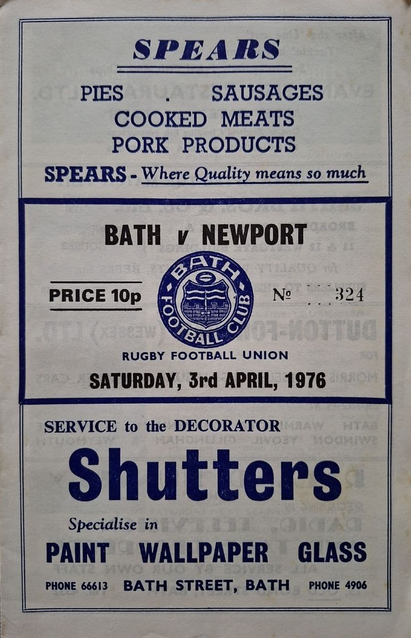 Bath v Newport (1976, Apr 3rd)