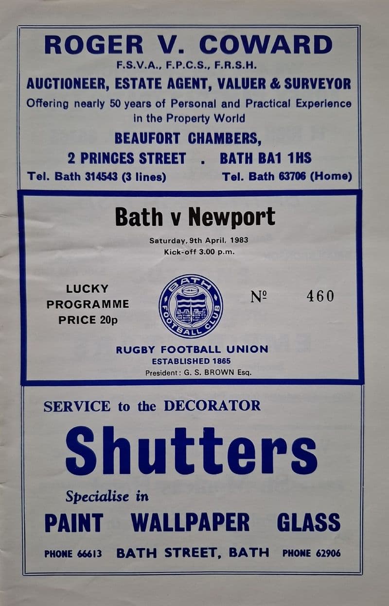 Bath v Newport (1983, Apr 9th)