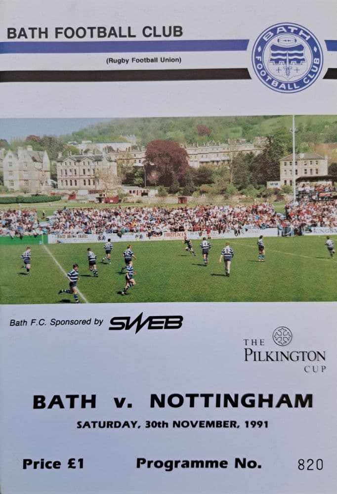 Bath v Nottingham 1991 Nov 30th