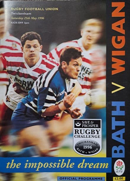 Bath v Wigan (1996, May 25th) plus Ticket