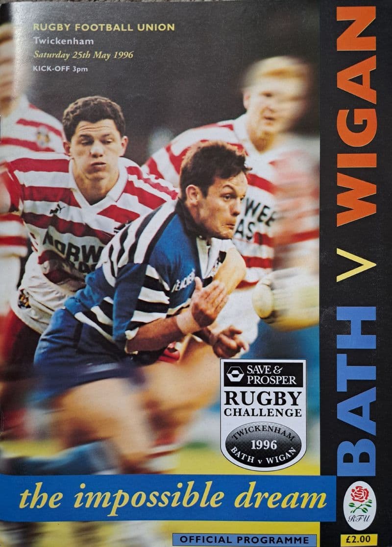 Bath v Wigan (1996, May 25th) plus Ticket