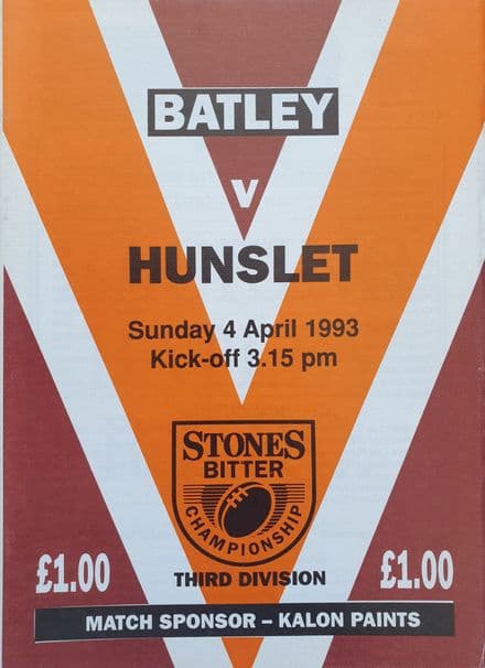 Batley v Hunslet (1993, Apr 4th)