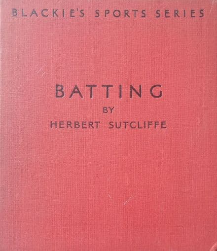 Batting by Herbert Sutcliffe (1937)