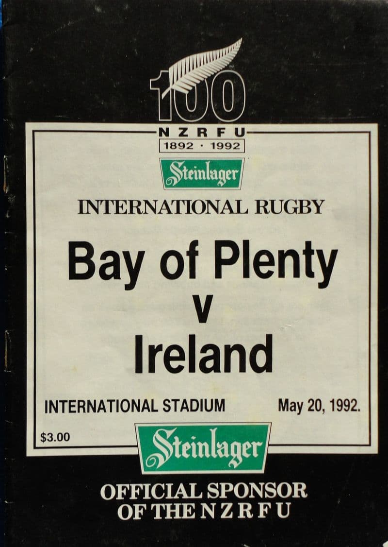 Bay of Plenty v Ireland (1992, May 20th)