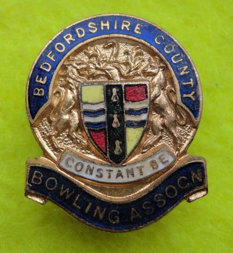 Bedfordshire CBA (HW Miller Pre 1958) Blue Enamel Pin Badge