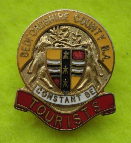 Bedfordshire CBA Tourists Enamel Pin Badge