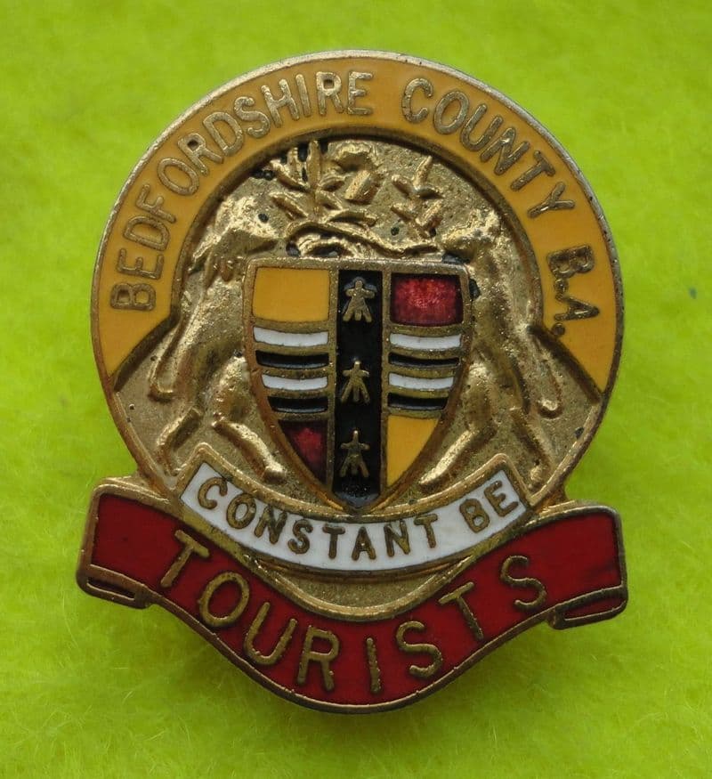 Bedfordshire CBA Tourists Enamel Pin Badge
