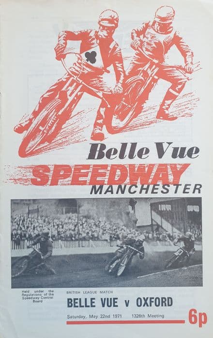 Belle Vue Speedway v Oxford (1971, May 22nd)
