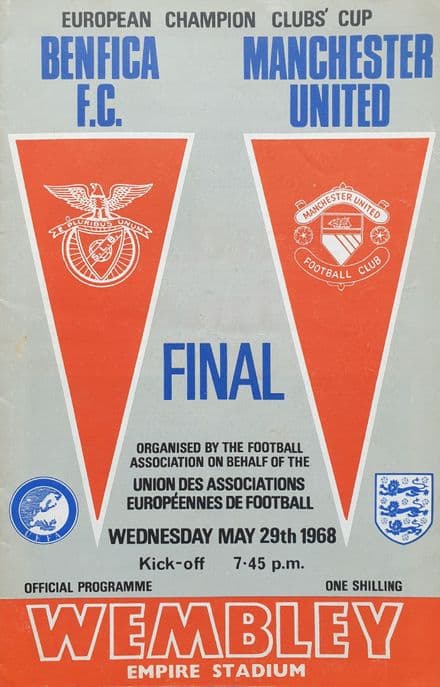 Benfica v Manchester United, European Cup F (1968, May 29th)