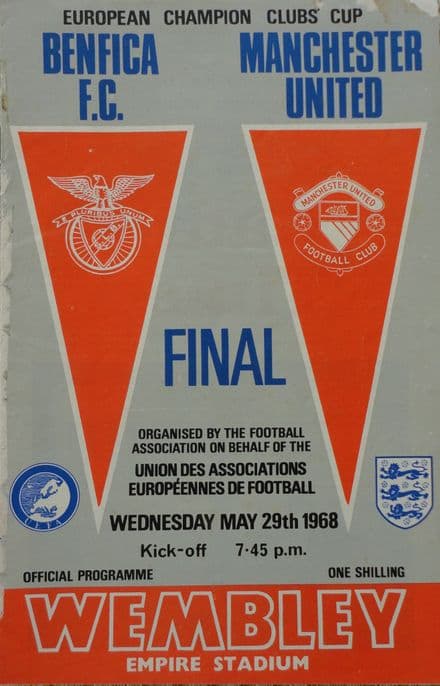 Benfica v Manchester United, European Cup F (1968, May 29th) Fair Condition