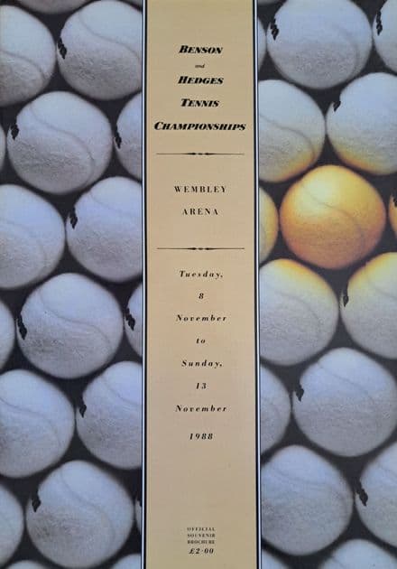 Benson & Hedges Championship Programme (1988, Nov 8th-13th)
