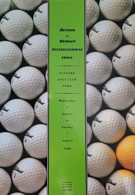 Benson & Hedges International Open Programme 1988 (Fulford)