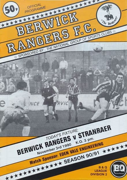 Berwick Rangers v Stranraer (1990, Nov 3rd)