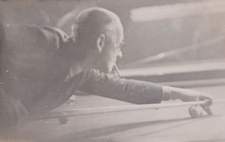 Billiards Player with Cigarette Postcard (Postally Un-used)