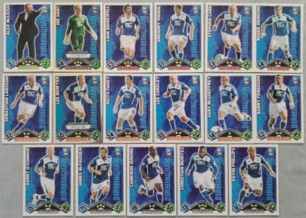Birmingham City, Match Attax Cards x 17 (2009-10)