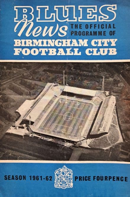 Birmingham City v Arsenal, Div 1 (1962, Feb 10th)
